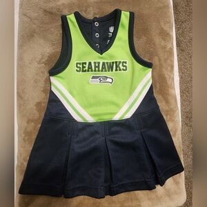 NFL Seattle Seahawks Cheer Top - Neon Green & Navy